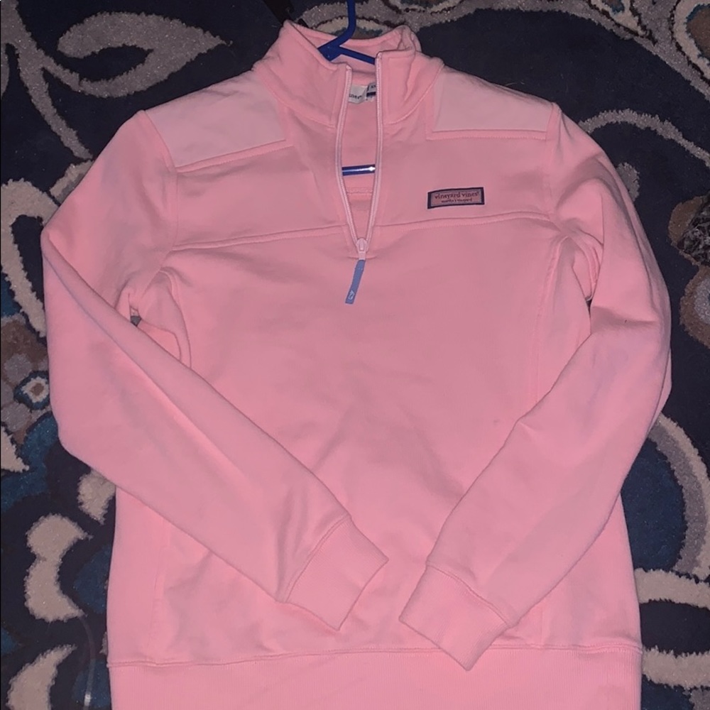 Vineyard vines pink quarter zip